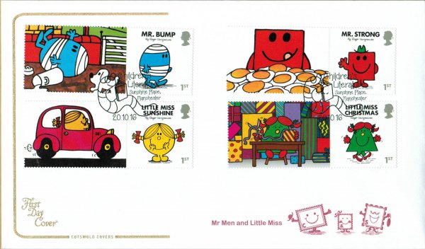 Mr Men & Little Miss Cotswold Generic Sheet FDC