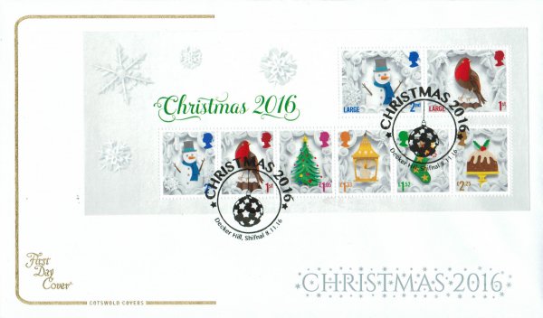 Christmas 2016 Cotswold Mini Sheet FDC