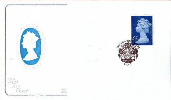 Cotswold High Value £5 Definitive FDC