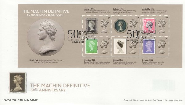 RM-Machin-Anniversary-50yrs-Design-Icon-Minisheet-FDC-June-2017.