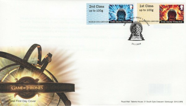 Royal Mail Game of Thrones Post & Go FDC