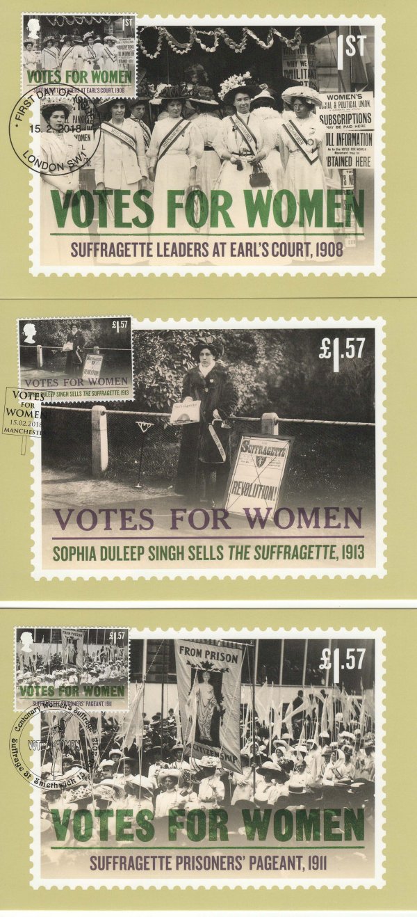 Votes for Women Stamp Cards 1st, £1.57