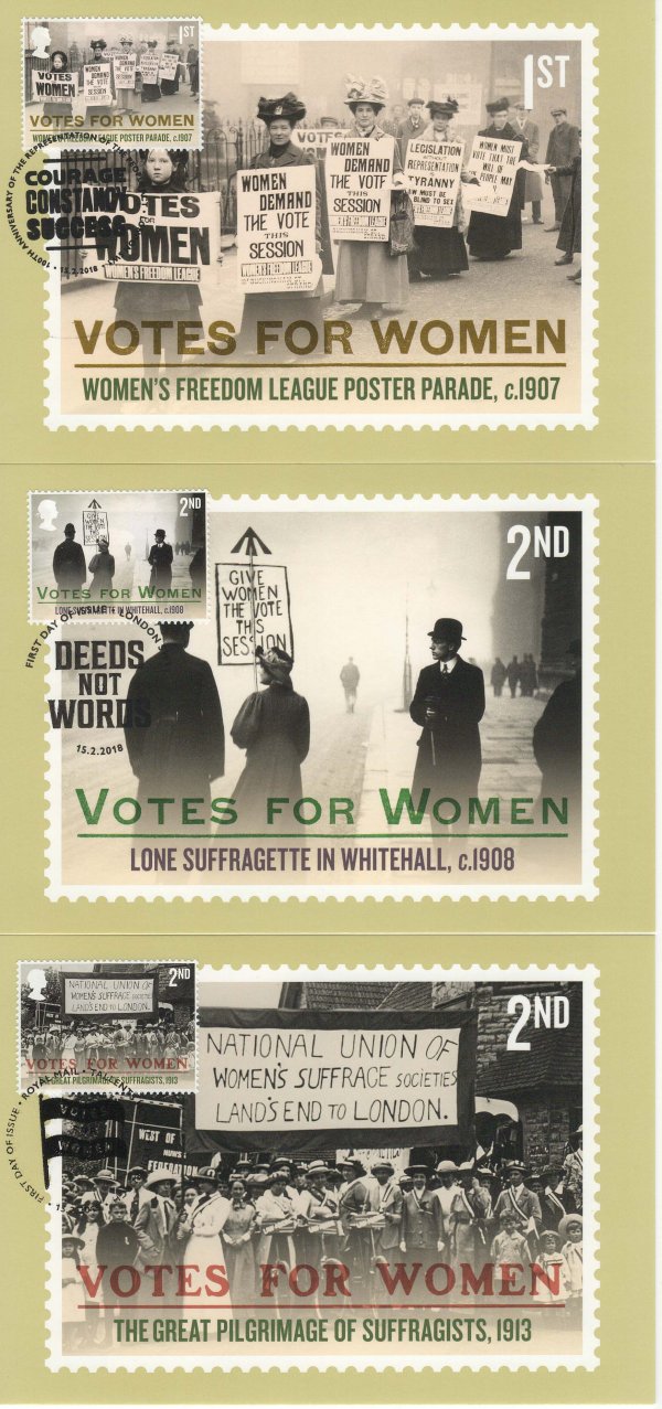 Votes for Women Stamp Cards 1st,2nd