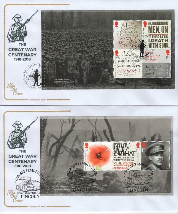 Cotswold Great War 1918 PSB FDC image 1