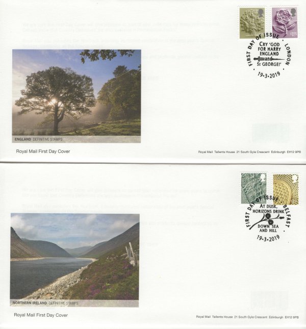 Royal Mail Regional Definitive 2019 FDC image 1