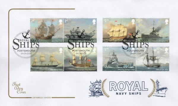 Cotswold Royal Navy Ships FDC