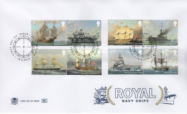 Stuart Royal Navy Ships FDC