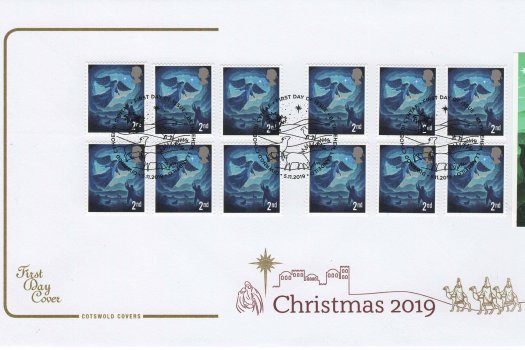 Cotswold Christmas 2019 2nd Class Retail Booklet FDC