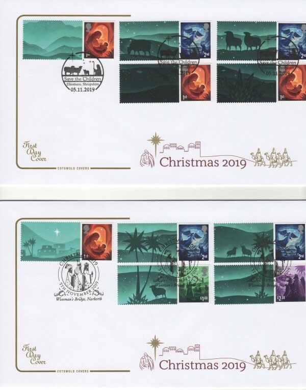 Cotswold Christmas 2019 Generic Sheet FDC image 1