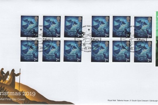 Royal Mail Christmas 2019 2nd Class Retail Booklet FDC