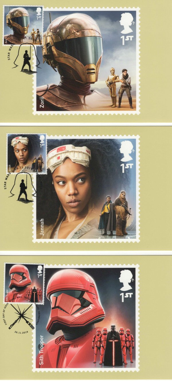 Star Wars Stamp Cards Front