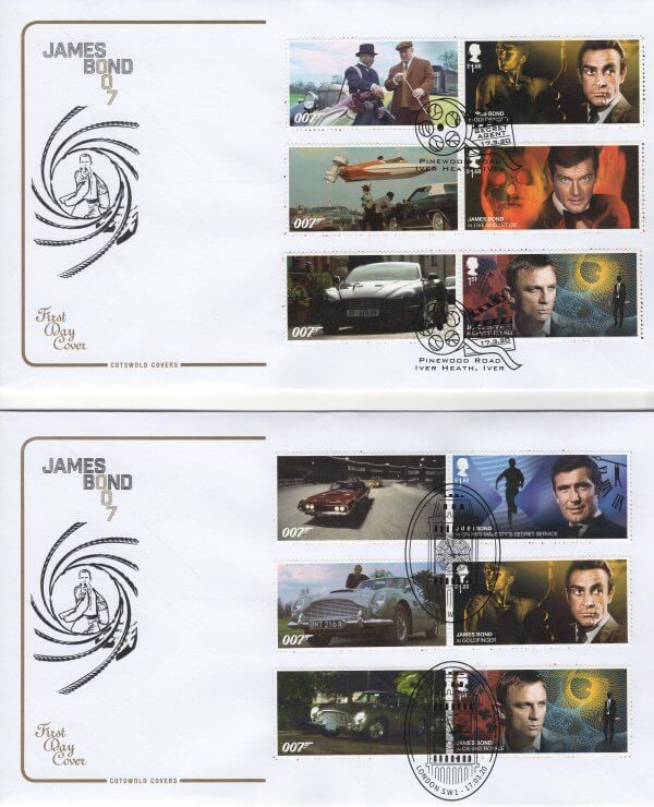 Cotswold James Bond Generic Sheet FDC image 1