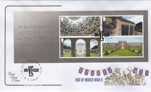 Cotswold End of WW2 MS FDC