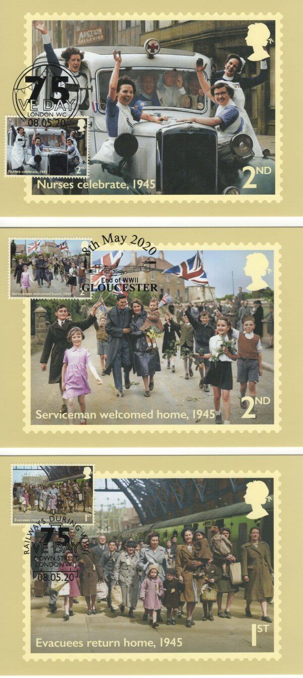 End of WW2 Stamp Cards image 1