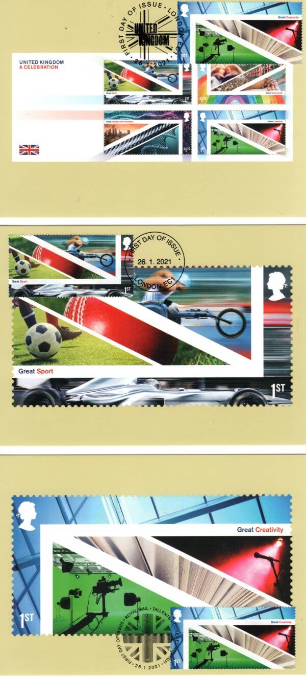 UK A Celebration Stamp Cards Image 1