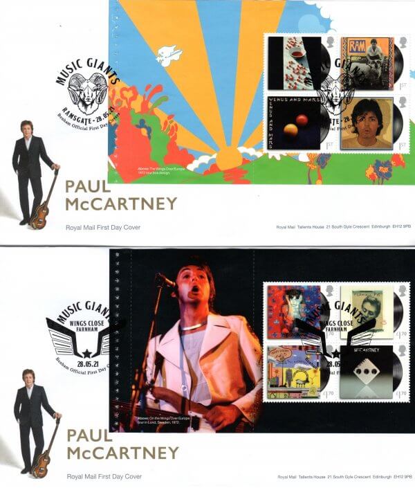 Royal Mail Paul McCartney PSB FDC image 1