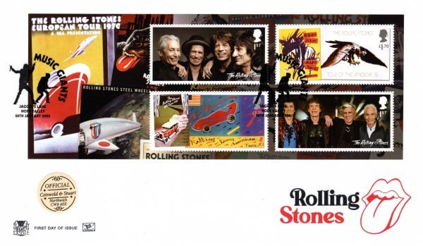 Stuart Rolling Stones Minisheet Official FDC