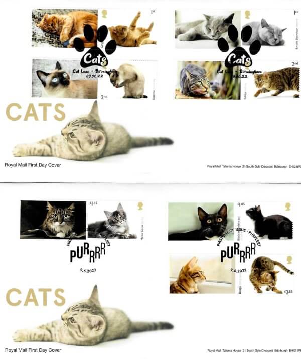 Royal Mail Cats Collector's Sheet FDC image 1
