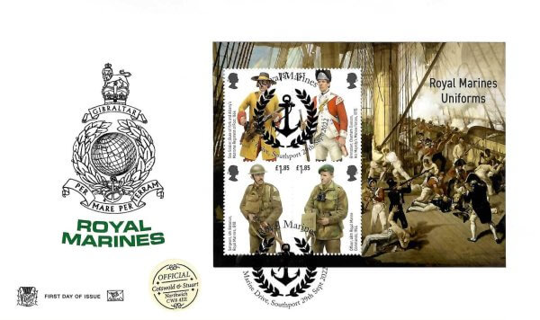 Stuart Royal Marines Official MS FDC
