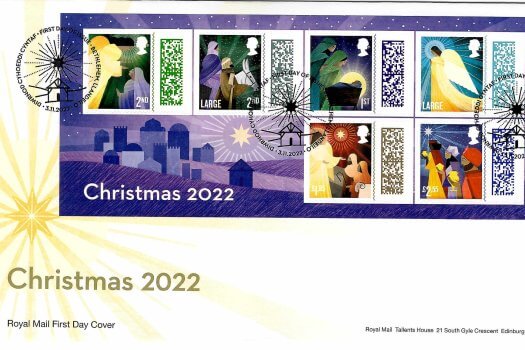 Royal Mail Christmas 2022 Minisheet FDC